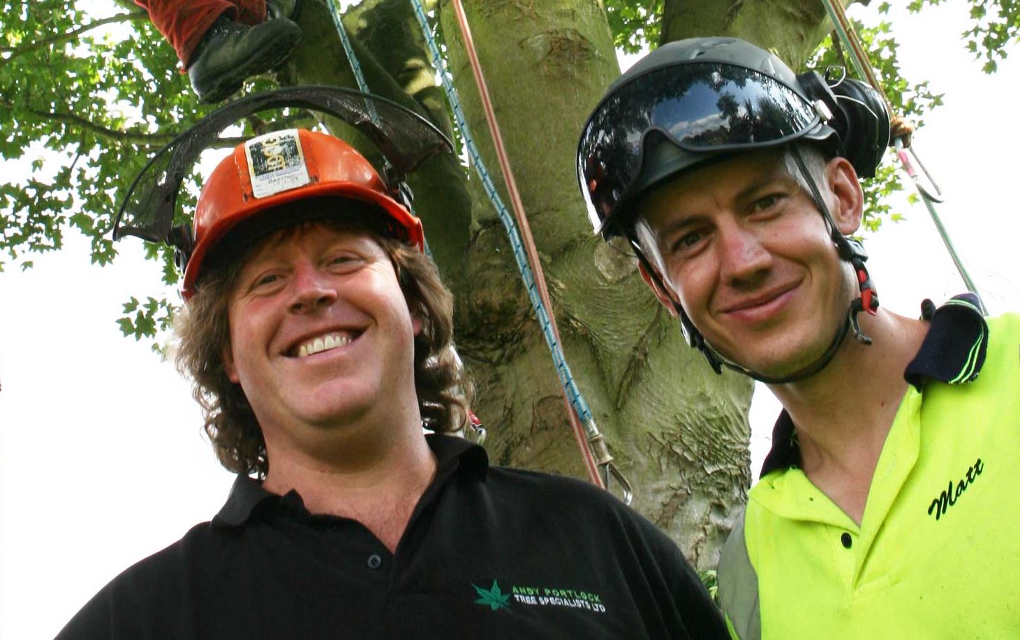 Two team members at Andy Portlock Tree Specialists Ltd